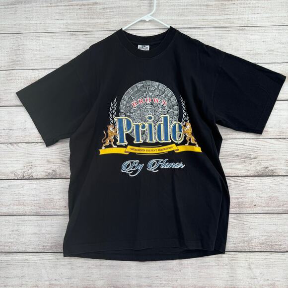 Streetwear Supply SWS Brown Pride T-Shirt Mens XL Black Mayan Calendar Logo - Picture 1 of 8